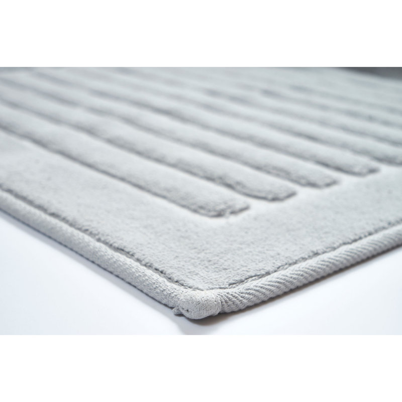 Ensemble de tapis de bain en coton de qualité supérieure (2 pièces), 19,7 po x 23,6 po et 23,6 po x 39,4 po | 100% coton, hauteur des poils de 0,2 po, antidérapant | Lavable à la machine pour un entretien facile, doux et absorbant