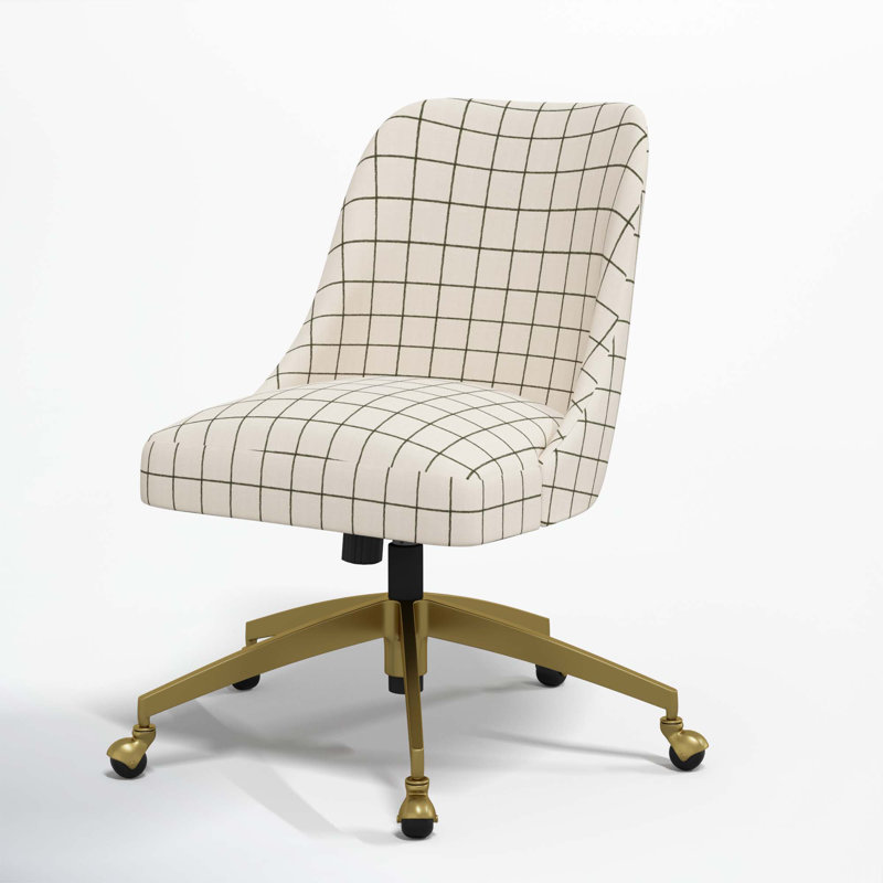 Chaise de bureau Tamieka, Ligne verte Tattersall