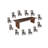 13-Piece Live Edge Solid Wood Dining Set-625850830-625850825