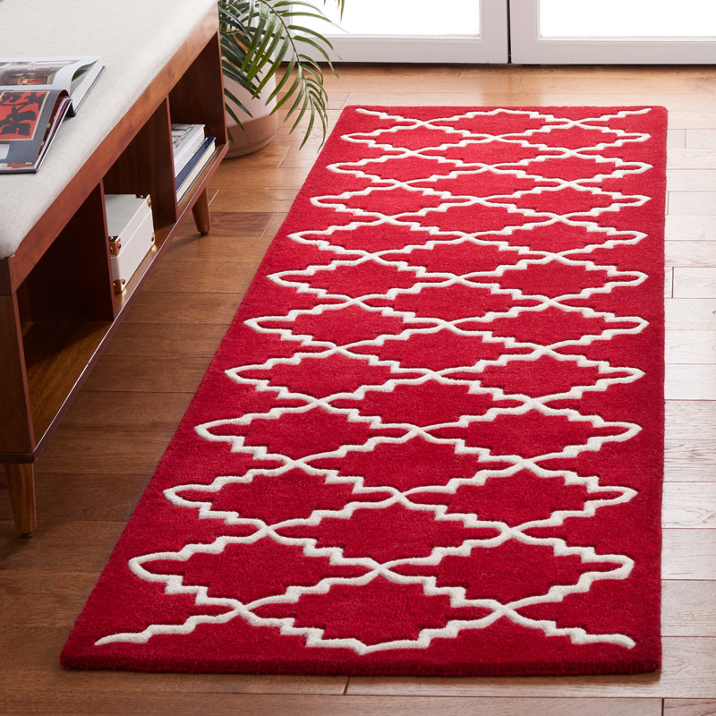 Carolene Hand Tufted Wool Geometric Rug, Runner 2'3" x 7'