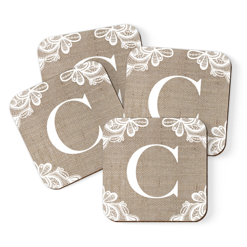 Sous-verres Café à monogramme, C