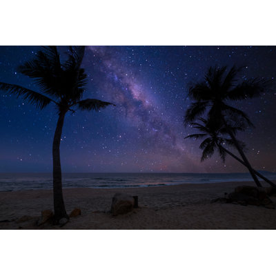 Beach and Milky Way - Photographie sur toile tendue