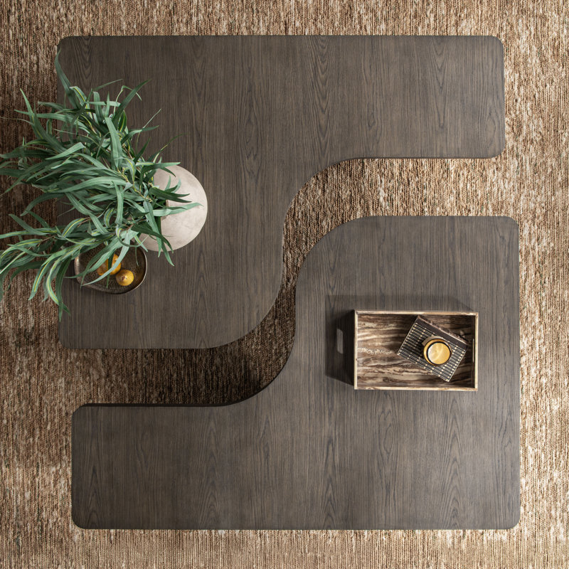 Melina 2-Piece Wood Coffee Table, Havana Brown