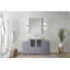 Lavabo pour salle de bain simple avec armoire latérale, comptoir en céramique blanche et ensemble de robinet