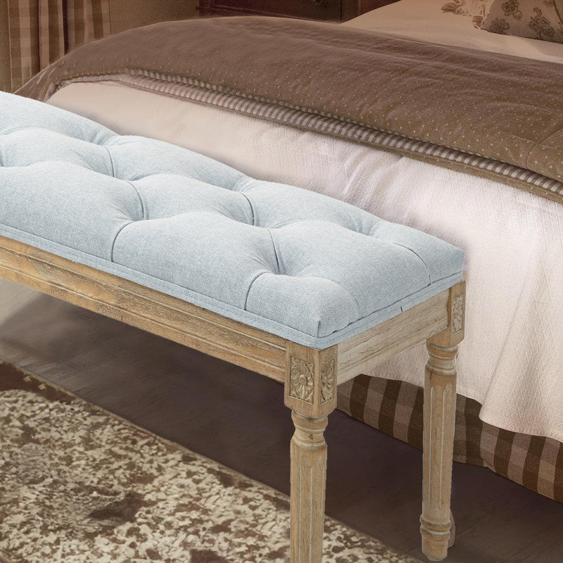 Banc en bois Bellingen, Bleu