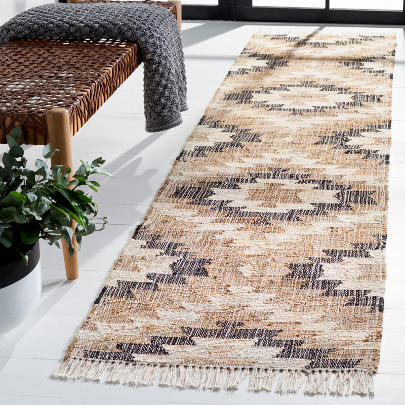Tapis en jute / sisal tissé à la main Euscebio, Tapis de couloir 2 pi 3 po x 9 pi