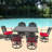 All-Weather 7 Dining - 6 Swivel Chairs & Rectangular Table Comfortable Outdoor Gathering Spot Place-149974853
