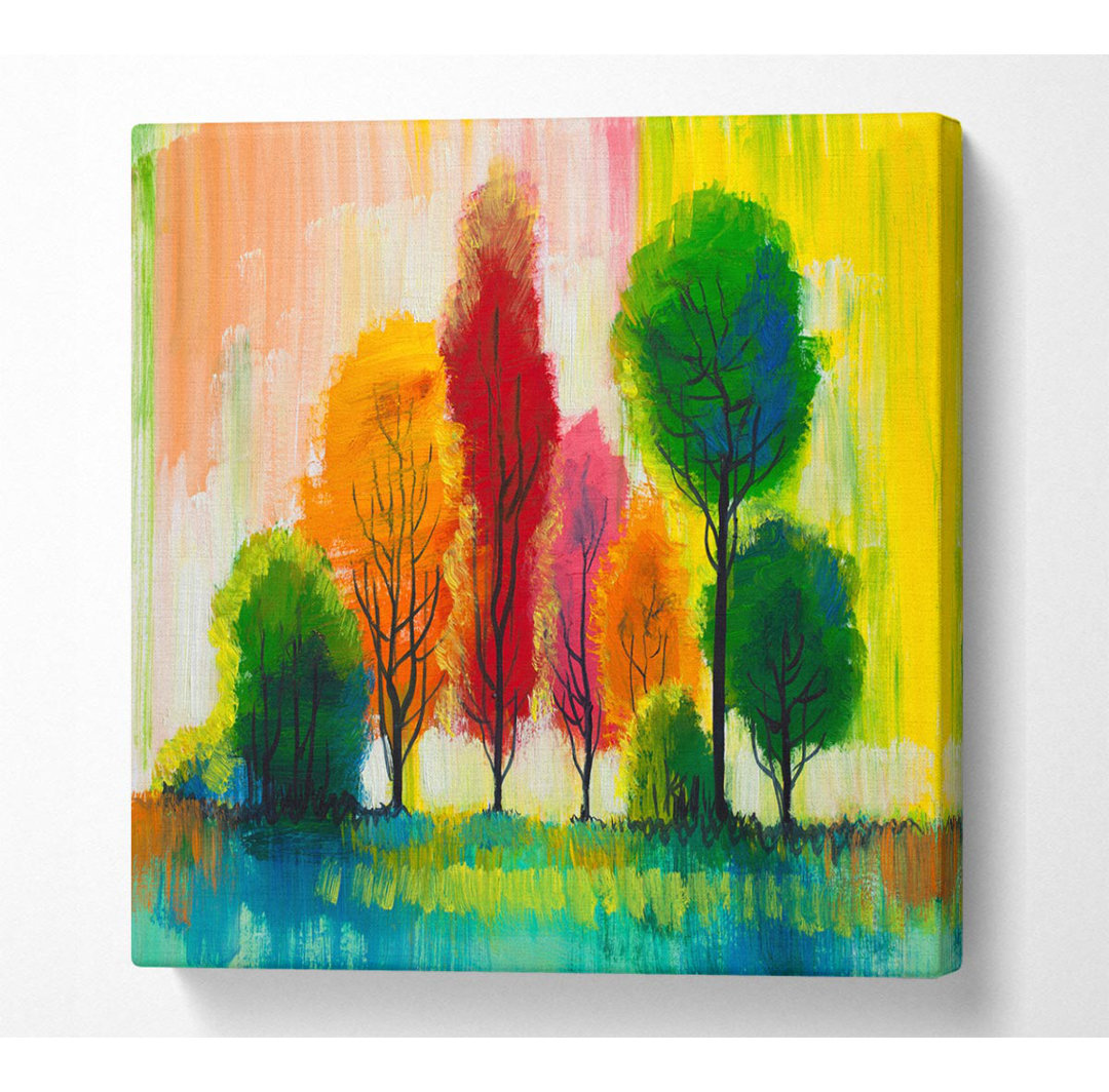 Innovate Autumn Vibrant Trees - Kunstdrucke auf Leinwand