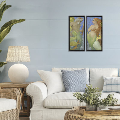 The Gate Keepers Pair 2pc Floating Frame Set, design by Christina P. Wyatt