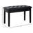 Wooden Frame Piano Bench With Faux Leather Padded Seat In Black - Suited For Duets Upholstered Duet Version