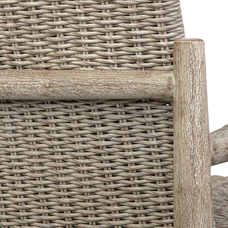  Chaise de salle à manger d'extérieur en osier Sumba