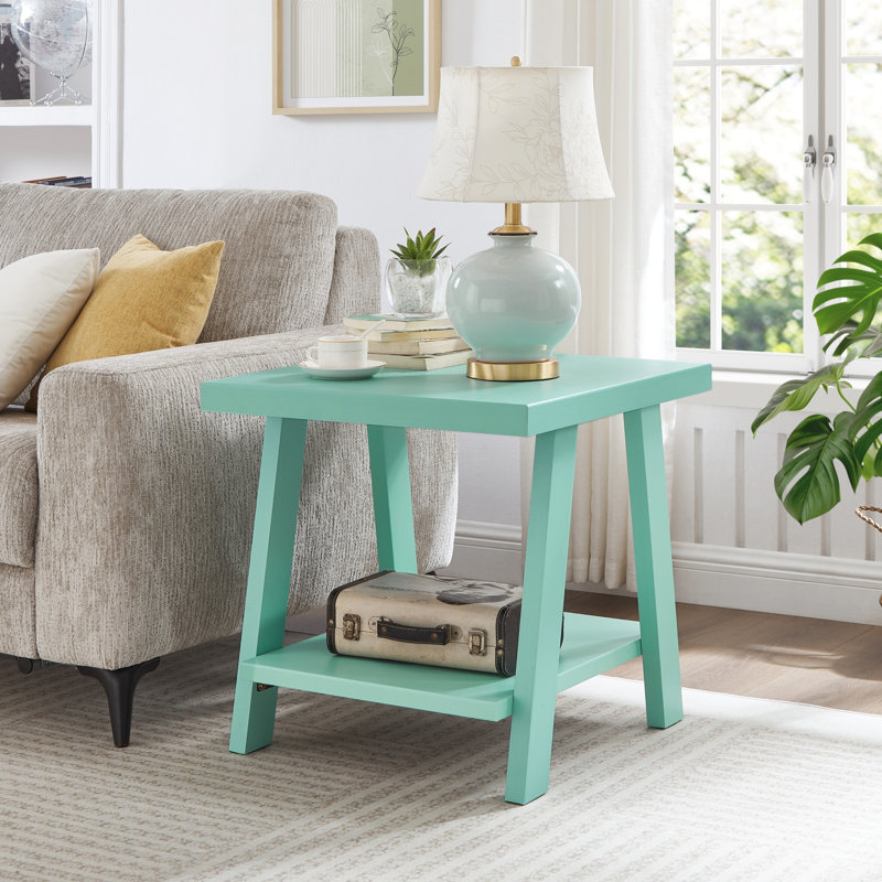 Table de bout avec rangement Angeleca, Duplicata blanc 1, H 23 po x l 22 po x P 23,5 po