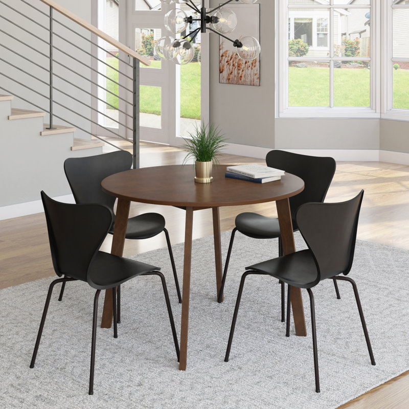Nowell 18'' H Stacking Side Chair, Black