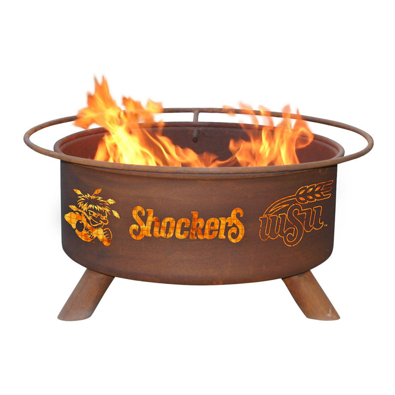 Collegiate Series Round Steel Fire Pit, Wichita State University