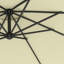 Parasols de 10 pi et accessoires avec auvent en lin beige et acier beige, conception réglable