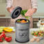1 gallon Composteur de cuisine intérieur en métal résistant aux odeurs avec couvercle verrouillable-86536306