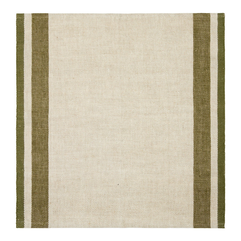 Ariadnee Napkins - Olive/Natural - 20" x 20", Olive/Natural