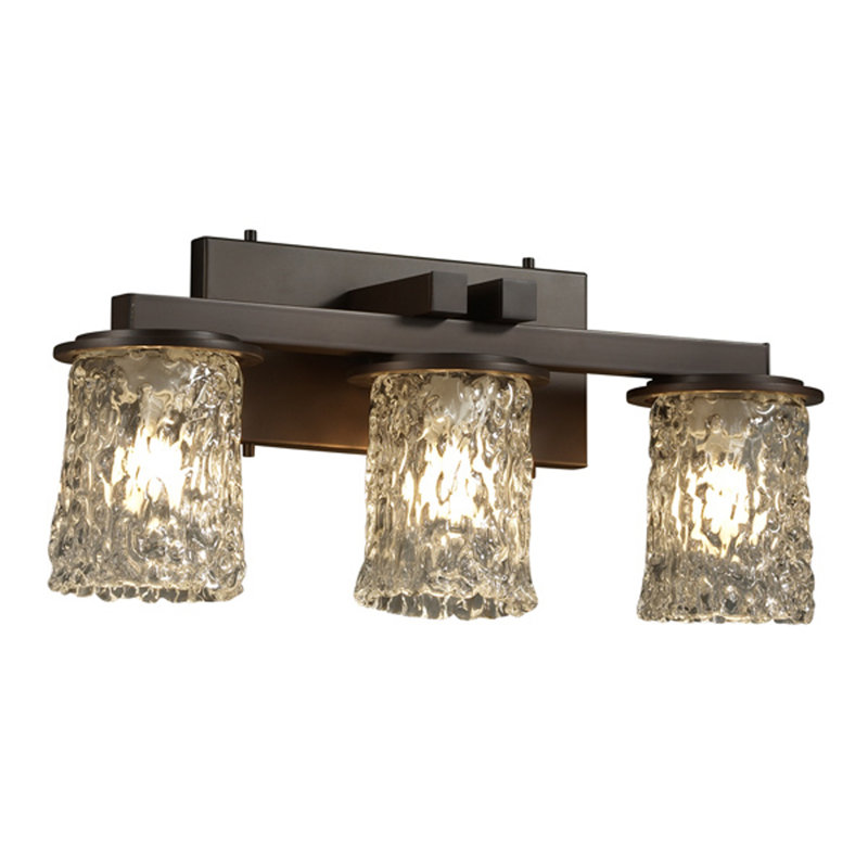 Leroux 3 - Light Vanity Light, Dark Bronze, White Frosted