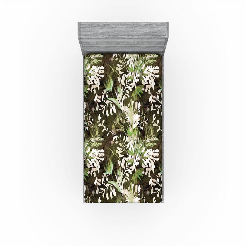 Drap-housse Ambesonne Wild Botany, Drap-housse de taille simple