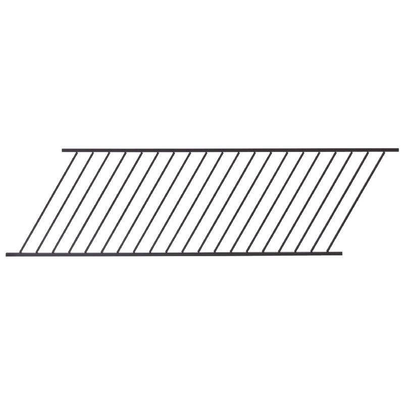 Panneau d'escalier réglable en acier Fe26, H 34 po x l 72 po, Noir