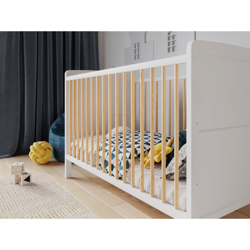 Pelchat Cot Bed, White/Pine