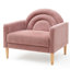 Upholstered Linen Accent Chair-610868817