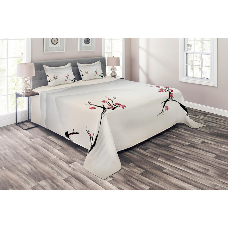 Eclectic Polyester Floral Coverlet