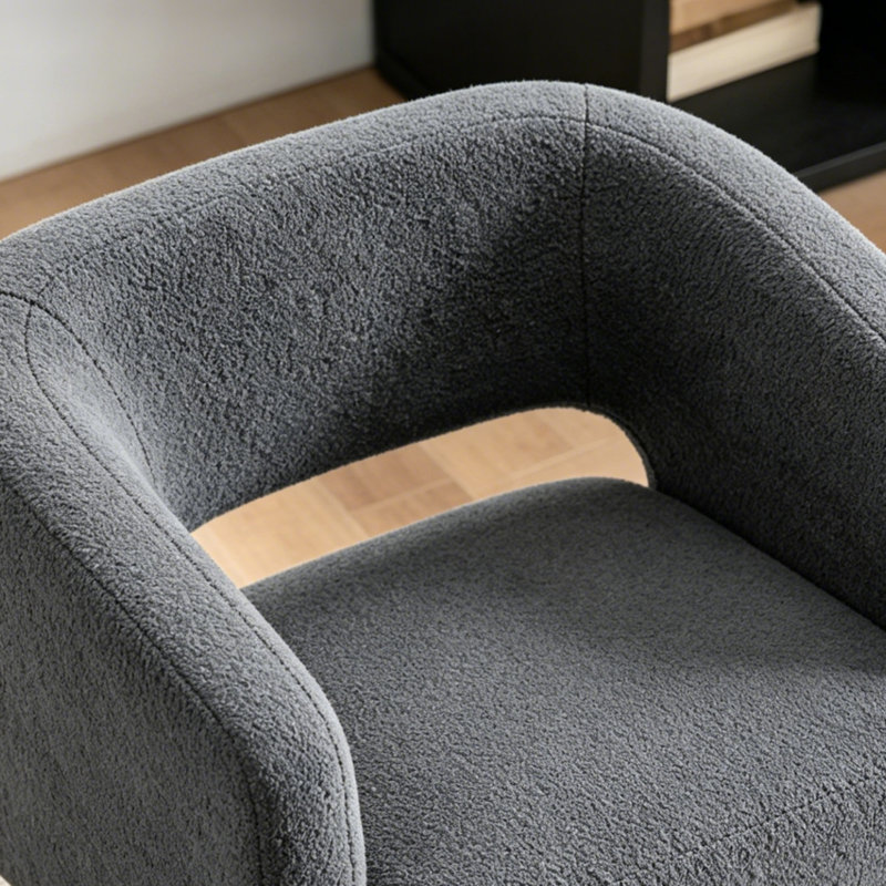 Fauteuil demi-tonneau pivotant Modern, Gris