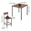 Table de bar, ensemble de tables de bar de 5 pièces 35 po, tables de bar et ensemble de chaises à bords arrondis, table de pub carrée avec quatre tabourets pour le salon, la salle à manger et la cuisine