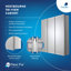 915mm W 762mm H Surface Frameless Medicine Cabinet Mirror 2 Adjustable