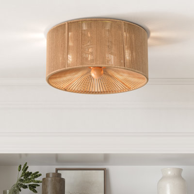 Plafonnier encastré en tissu 2 lumières 5,75 po Steinmar