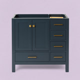 Cambridge Left Offset 36" Single Bathroom Vanity Base Only
