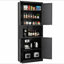 Armoire de rangement de 72 po de hauteur en acier noir avec grand comptoir, tablettes et crochets réglables, armoire robuste de style moderne-131019120-131019121