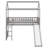 Twin House Loft Bed With Slide, Wood Playhouse Loft Bed Frame With Ladder And Roof For Kids-1799845117