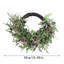 Couronne artificielle de 20 po en feuille d'olivier et en eucalyptus pour la porte d'entrée, couronne de fausse ferme pour la décoration intérieure et extérieure