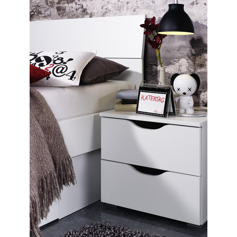 Alvara 2 Drawer Bedside Table