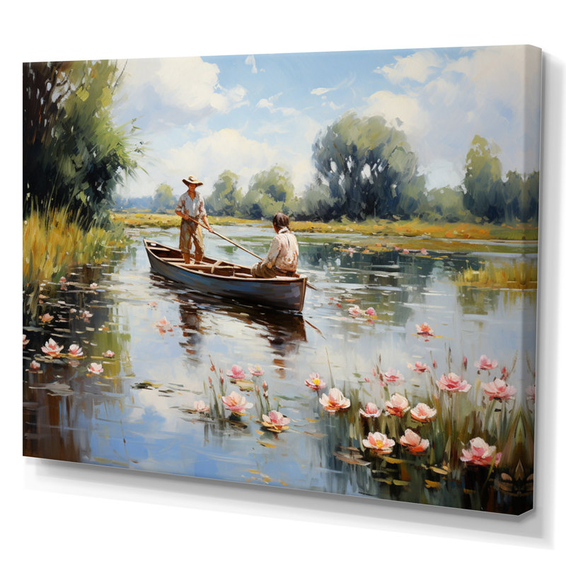 The Pond At Montgeron - Landscapes Canvas Wall Art, Toile tendue, H 24 po x l 32 po x P 1 po