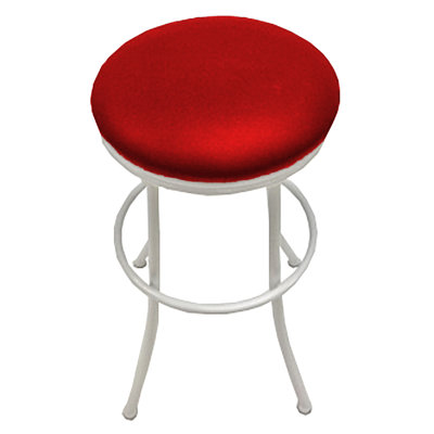 Swivel Upholstered Counter Stool with Metal Frame