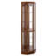 Vitrine 70 "H 70" avec dossier miroir en finition noyer