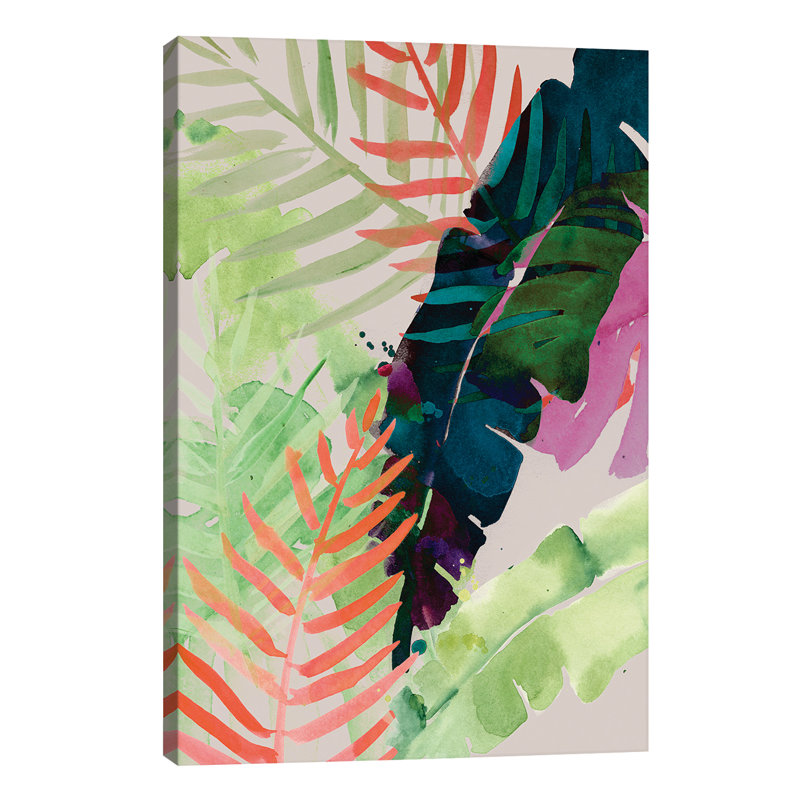 Electric Palms II - Wrapped Canvas Painting, 66.04 cm H x 45.72 cm W x 1.91 cm D
