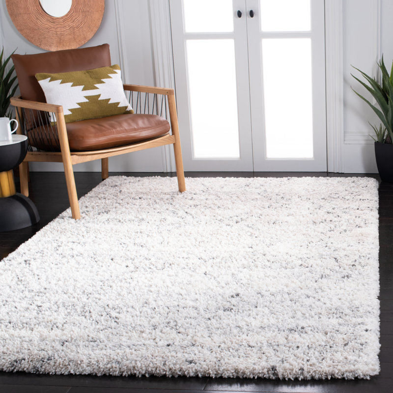 Alessandrino Shag 800 Performance Solid Color Rug, Rectangle 4' x 6'