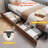 Corner Bed Frame With Storage Bookcase And Led Lights, Daybed With 2 Underneath Storage Drawers And Charging Station For Living Room,bedroom & Guest Room-415074044-415074046