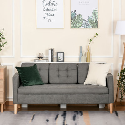 Lilo 3 Seater Cotton Sofa with Storage