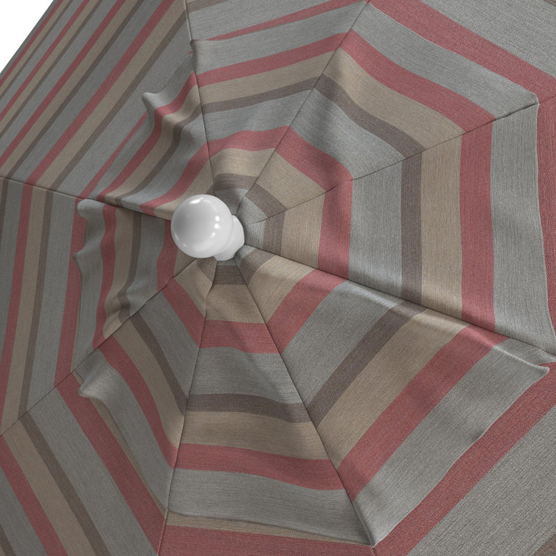 Parasol de marché octogonal 9 pi Willa, Sunbrella® rosé Gateway, Matted White