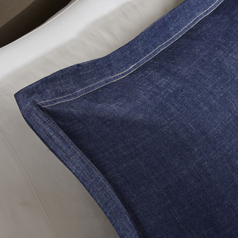 Perry Oversized Denim Comforter Set, Twin Comforter + 4 Additional Pieces