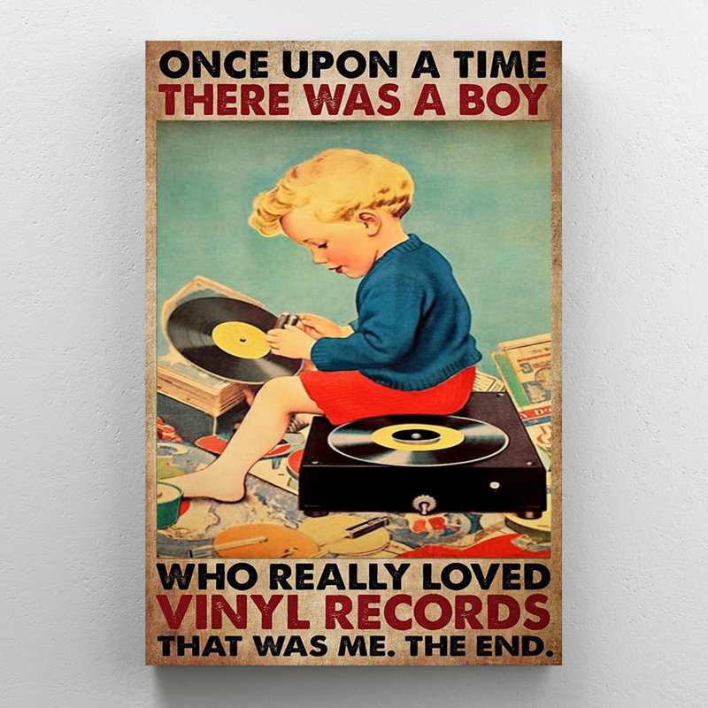 A By Who Really Lived Vinyle disques - 1 pièce, impression d'art graphique rectangulaire sur toile tendue