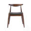 Chaises de salle à manger en bois d'hévéa avec dossier ergonomique et coussins de confort-457698478
