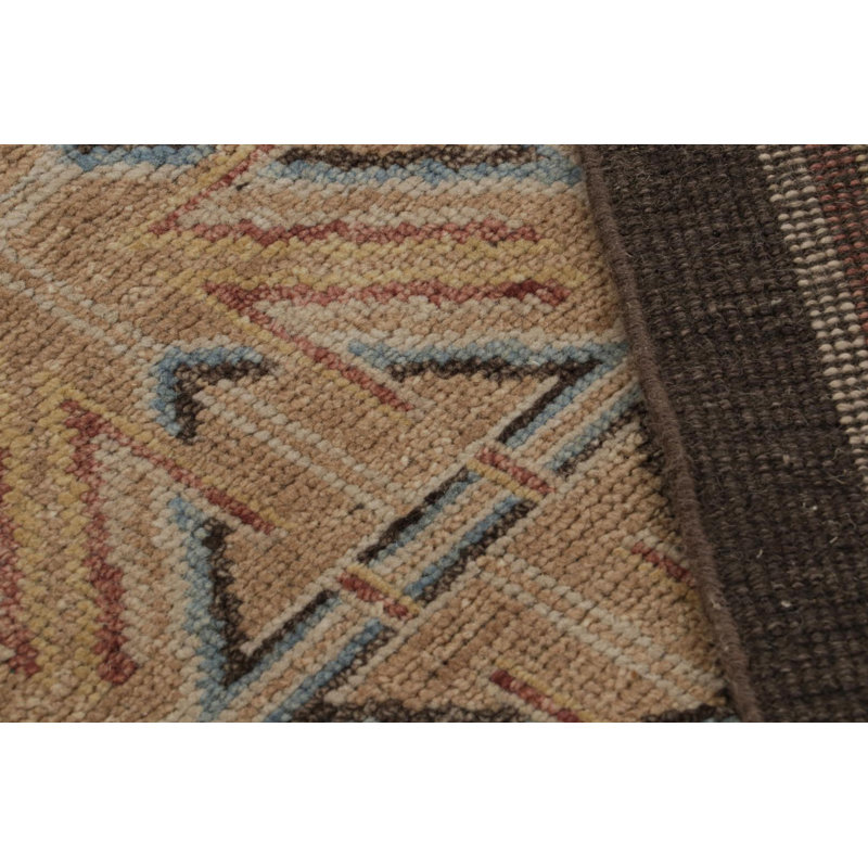 Burano Hand Knotted Wool Geometric Area Rug, Rectangle 10' x 14'