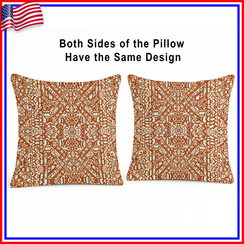Intricate Geometric Pattern Double Sided Throw Pillows, 26 x 26 inches