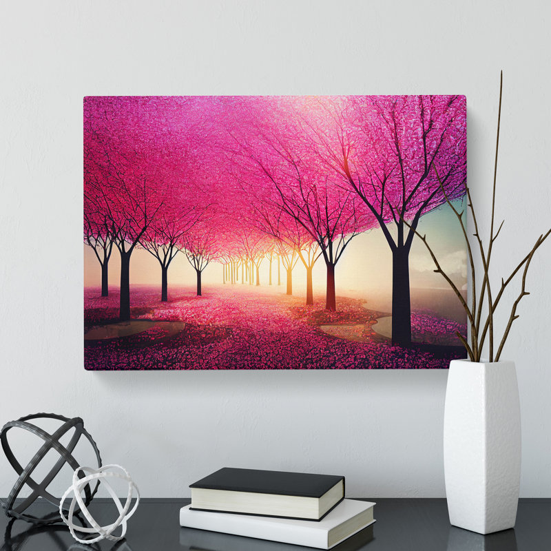 Sacred Cherry Blossom Trees - Wrapped Canvas, 35cm H x 50cm W x 3cm D